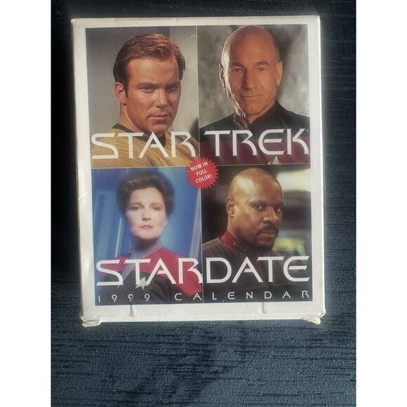 Star Trek Stardate 1999 Desk Calendar by Pocket Books, vintage never used - Picture 1 of 10